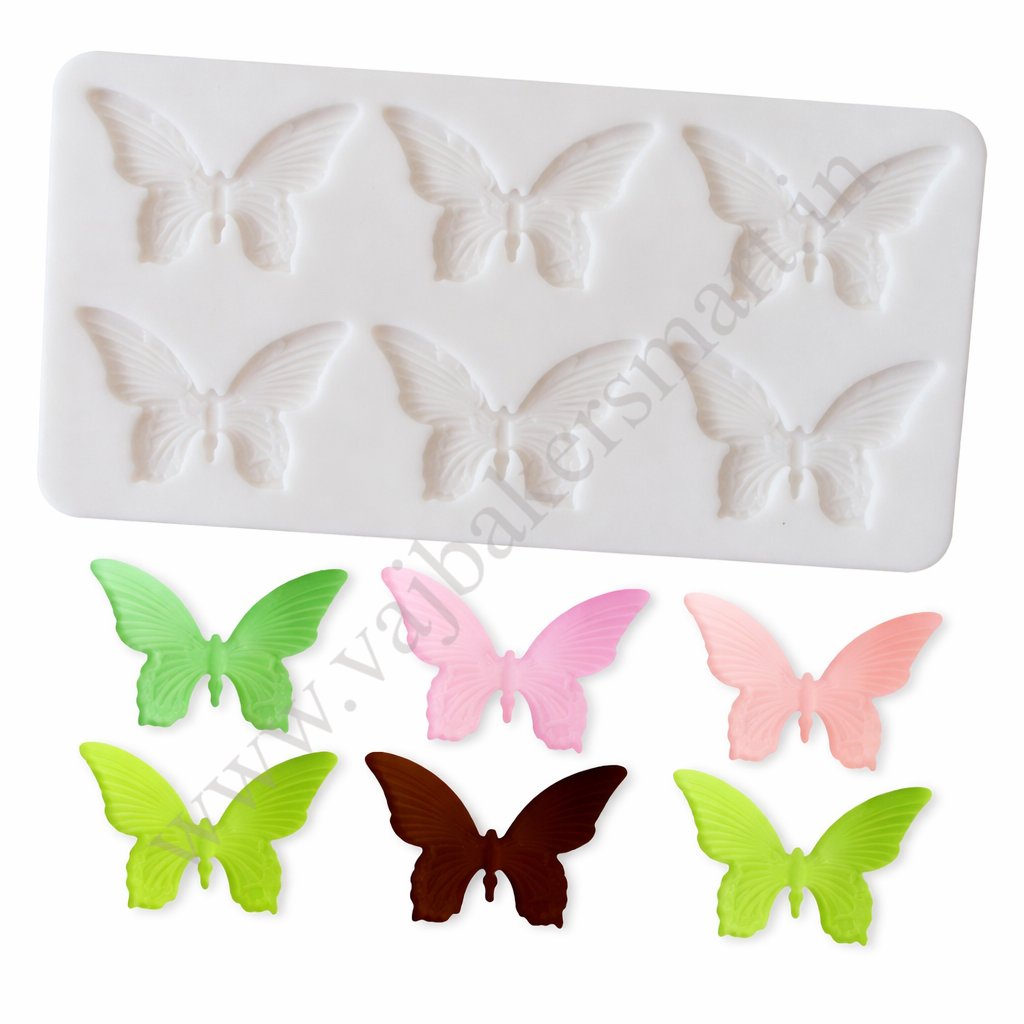 GS6 Butterfly 6 Cavity Chocolate Garnishing Sheet