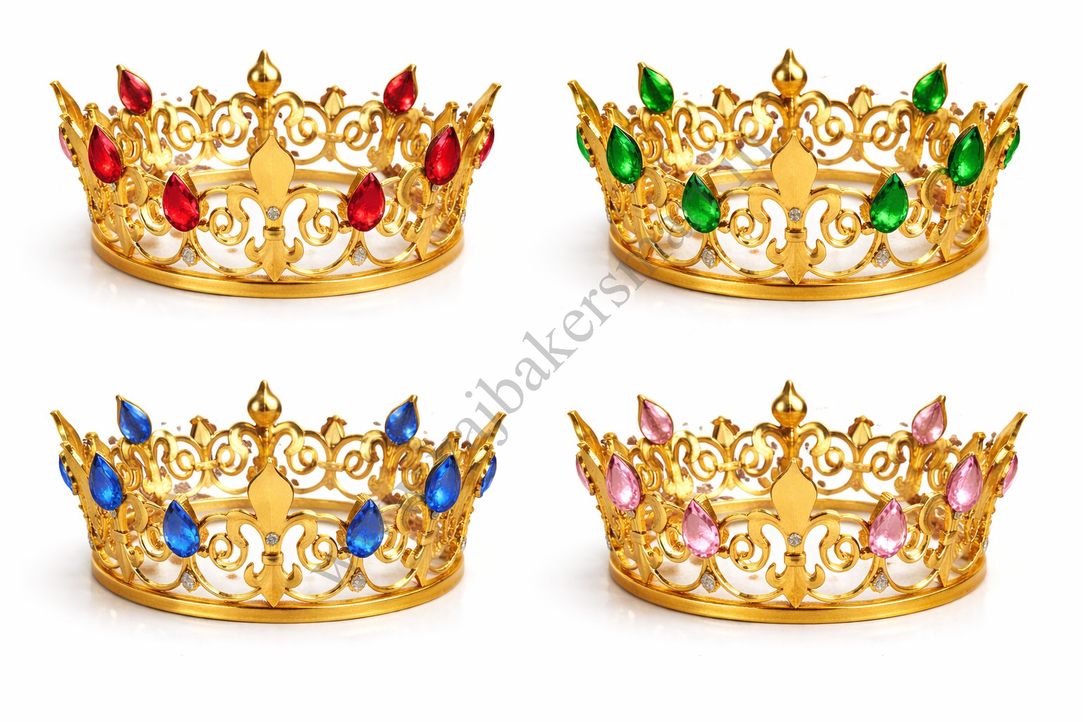 Big Crown with Colourful Gem Stone (Random Colour)