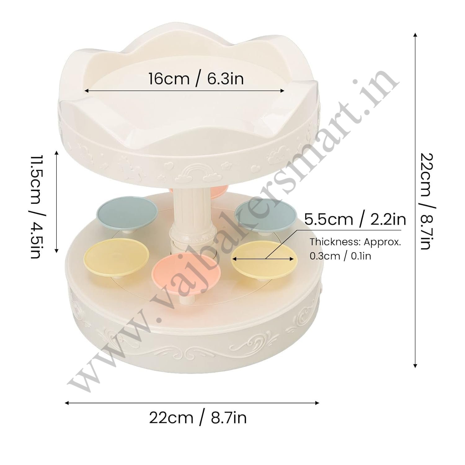 Multi-Tier Cake & Rotating Cupcake Stand (Battery Operated)