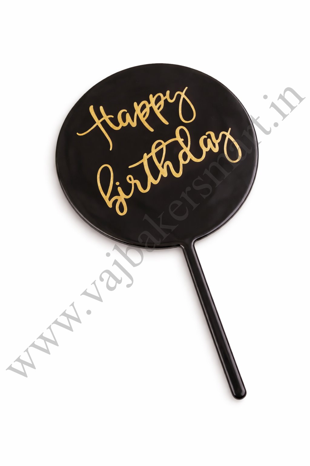 Coloured Acrylic Happy Birthday Topper (Black)