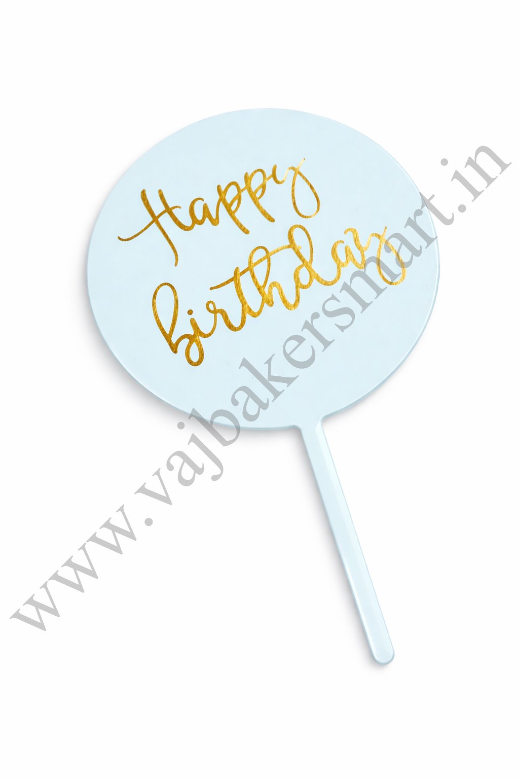 Coloured Acrylic Happy Birthday Topper (Blue)