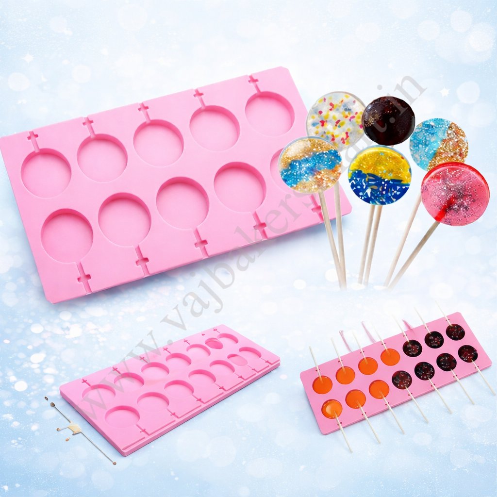 12 Cavity Silicone Lollipop Chocolate Mould