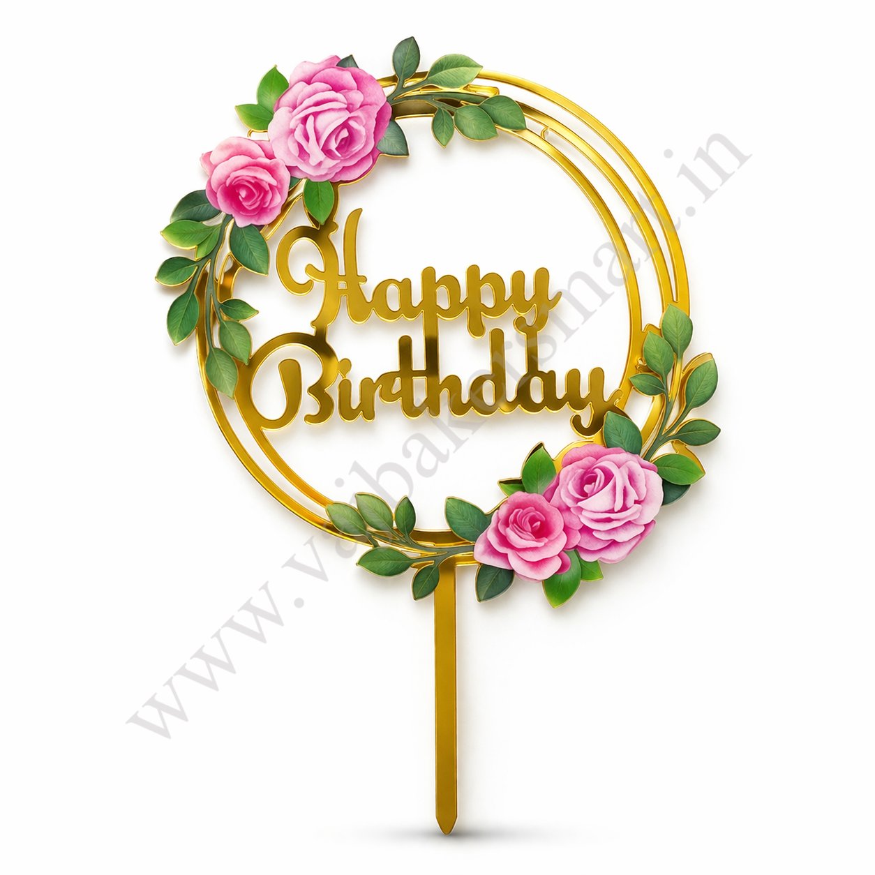 DHB9 Designer Acrylic Happy Birthday Topper