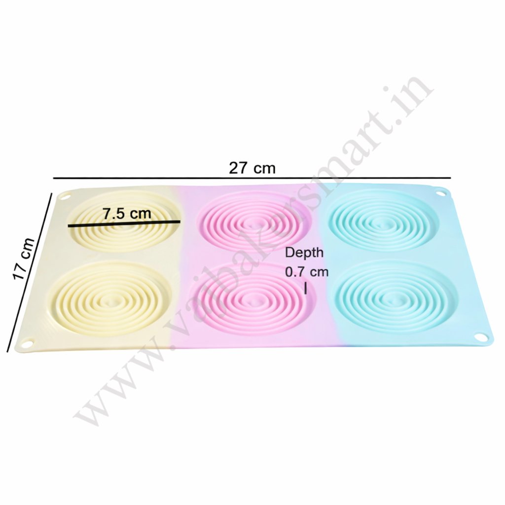 Spiral Round Silicone Mould 6 Cavity