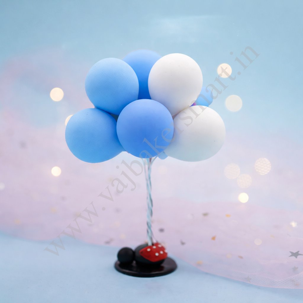 8 pcs Soft Rubber Balloon Bunch (Blue)