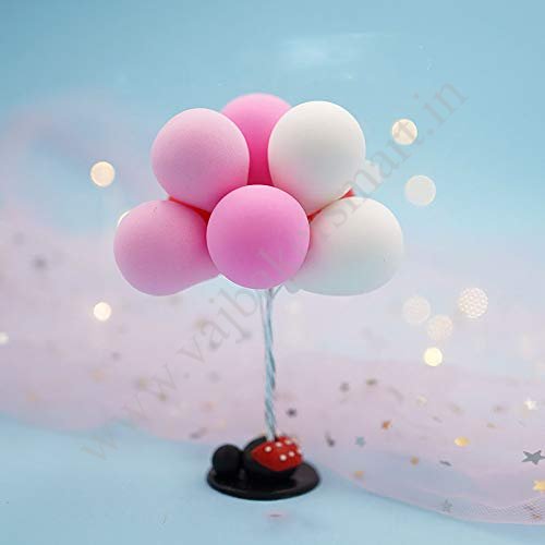8 pcs Soft Rubber Balloon Bunch (Pink)