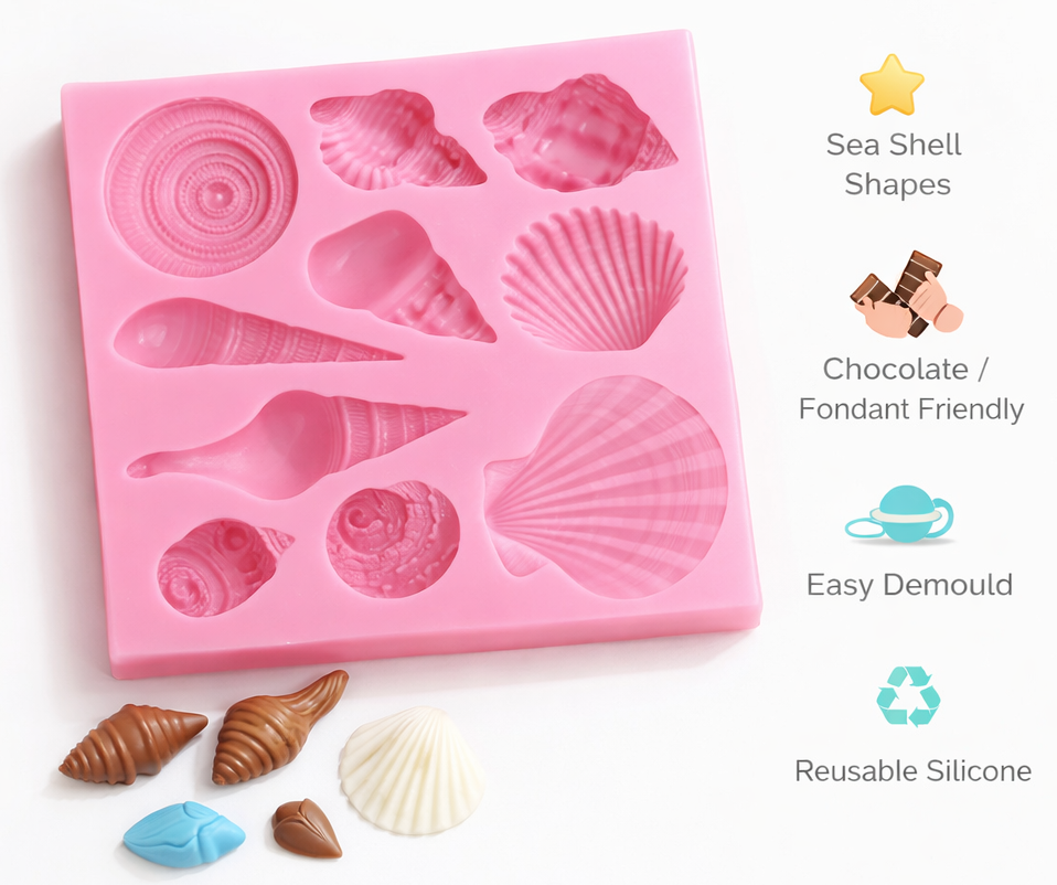 Sea Beach Shell Theme Silicon Mould