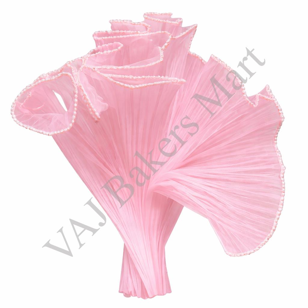 Noor Net 3-4M (Wrinkled Wave Mesh) - Pink