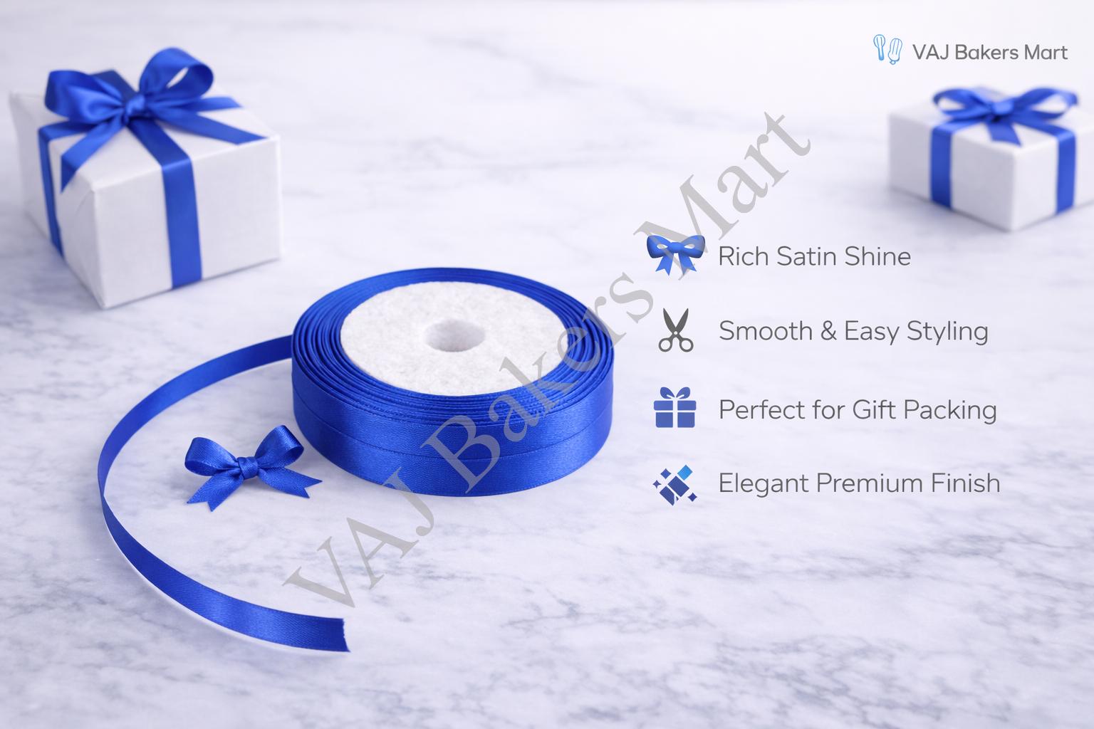Royal Blue Ribbon 6mm
