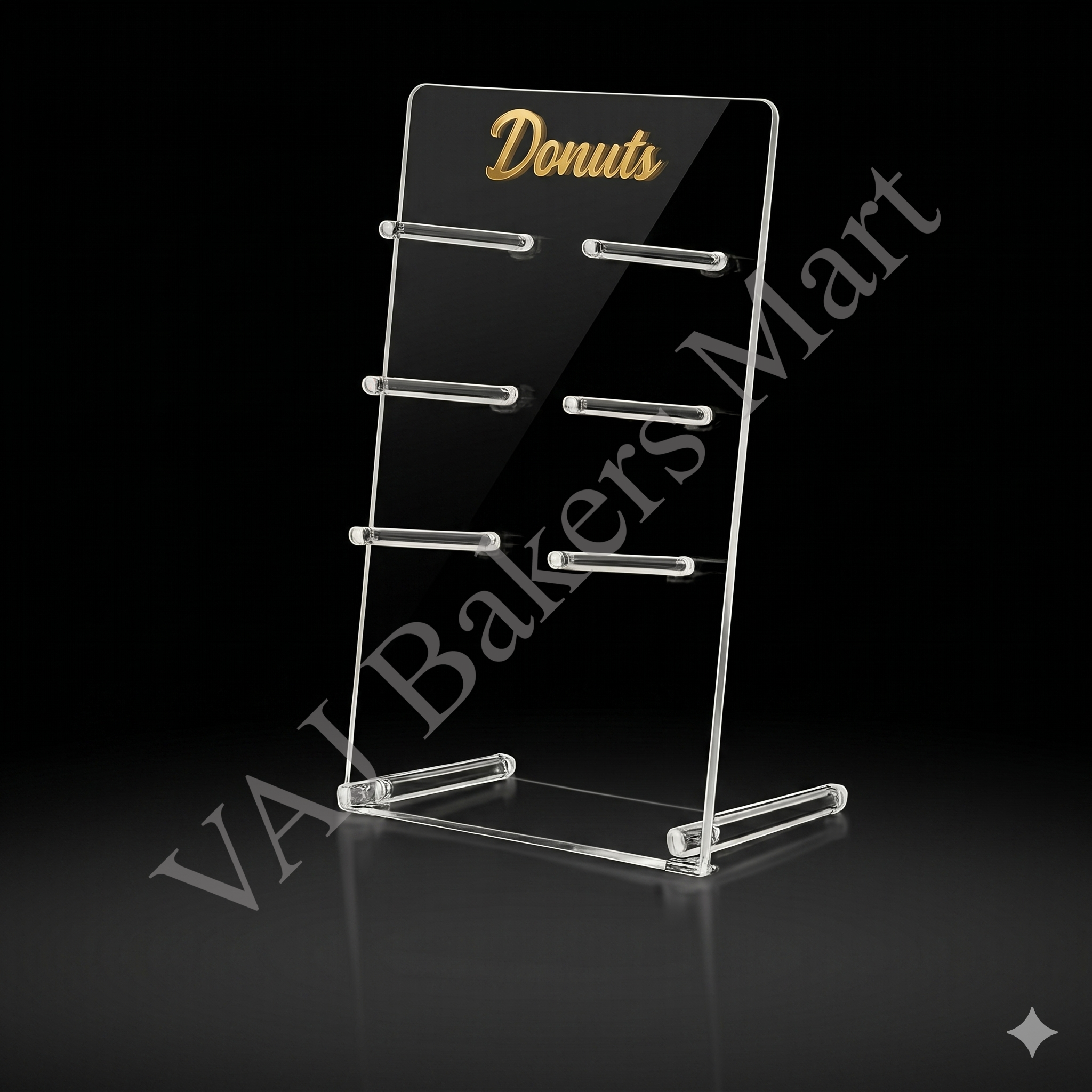 Acrylic 6Pc Donut Display Stand 10"W x 16"H