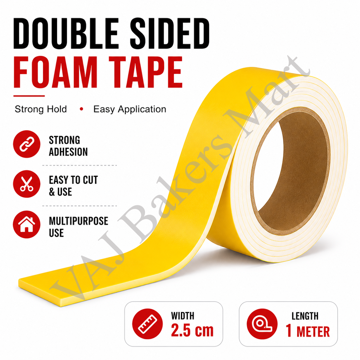 Double Sided Foam Tape -Mini (1Pc)