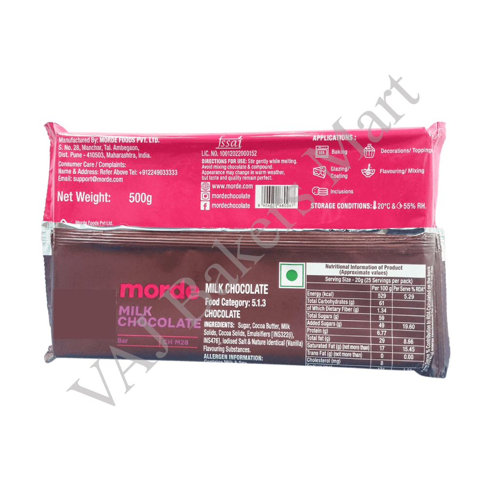 Morde Milk Chocolate (CH M28)  - 500gms