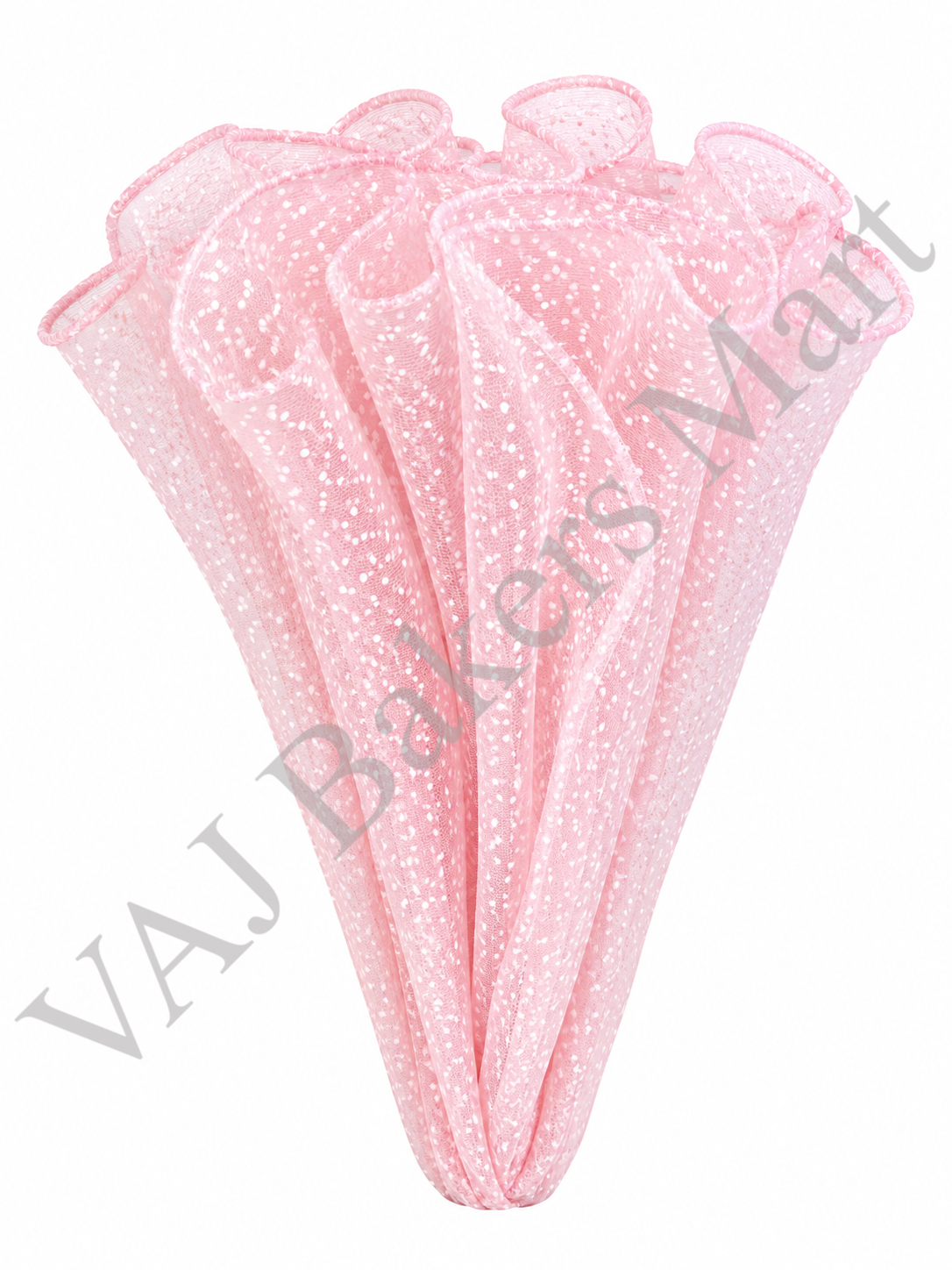Noor Net 3-4M (Wrinkled Wave Mesh) - Pink