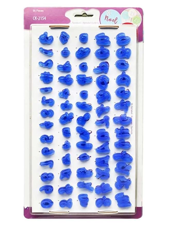 66pcs Set Alphabet Upper Lower Case Letter Number Symbols Set Fondant Stamps