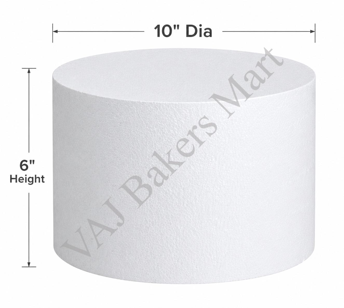 10" x 6" Circle Cake Dummy