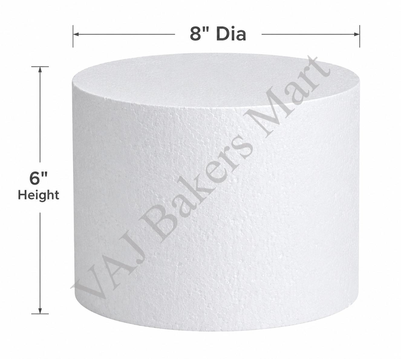 8" x 6" Circle Cake Dummy
