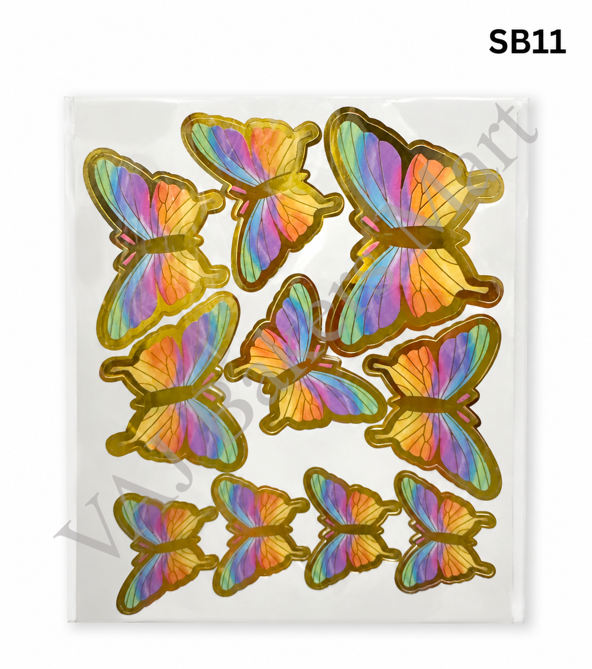SB11 Butterfly Cake Topper with Strings