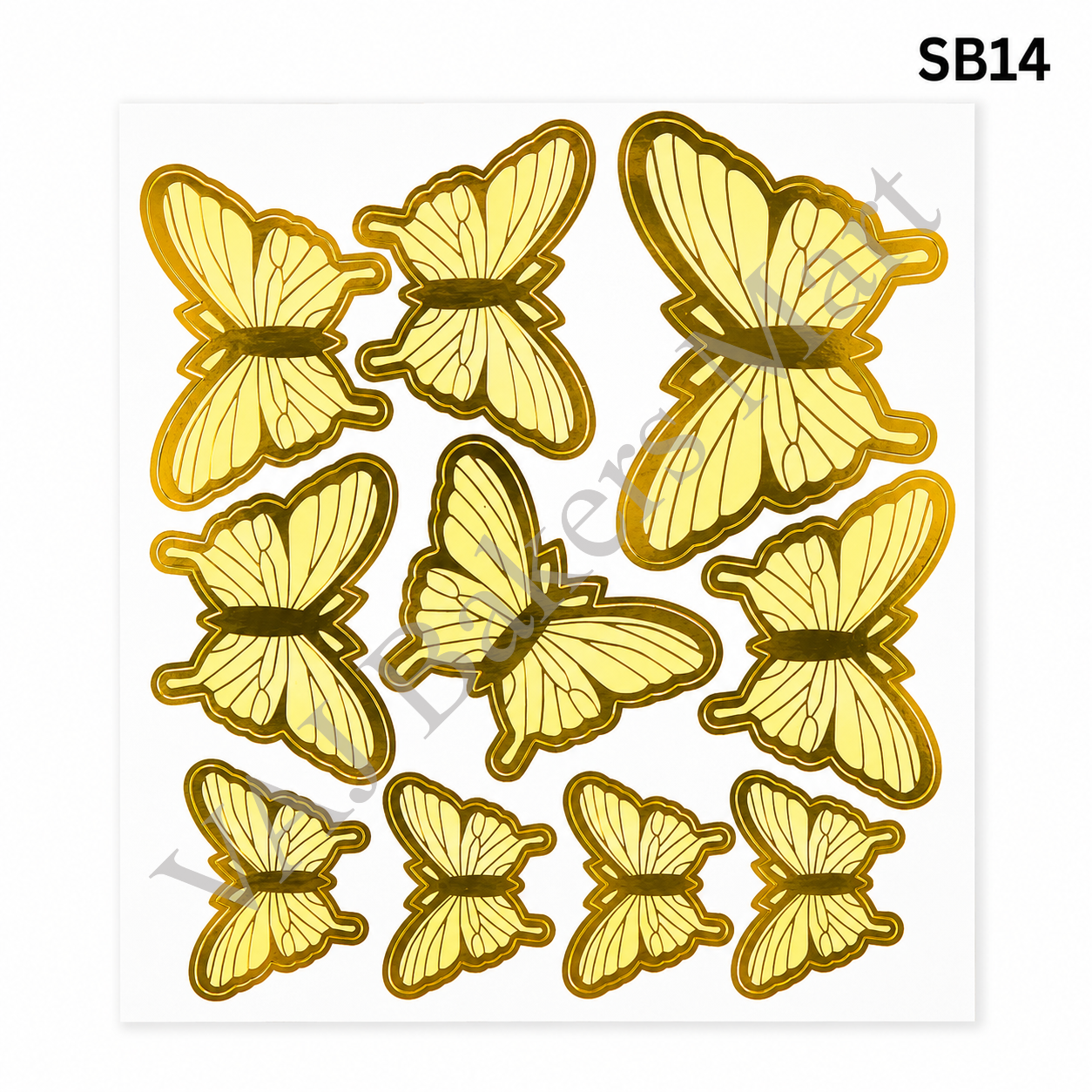 SB14 Butterfly Cake Topper with Strings
