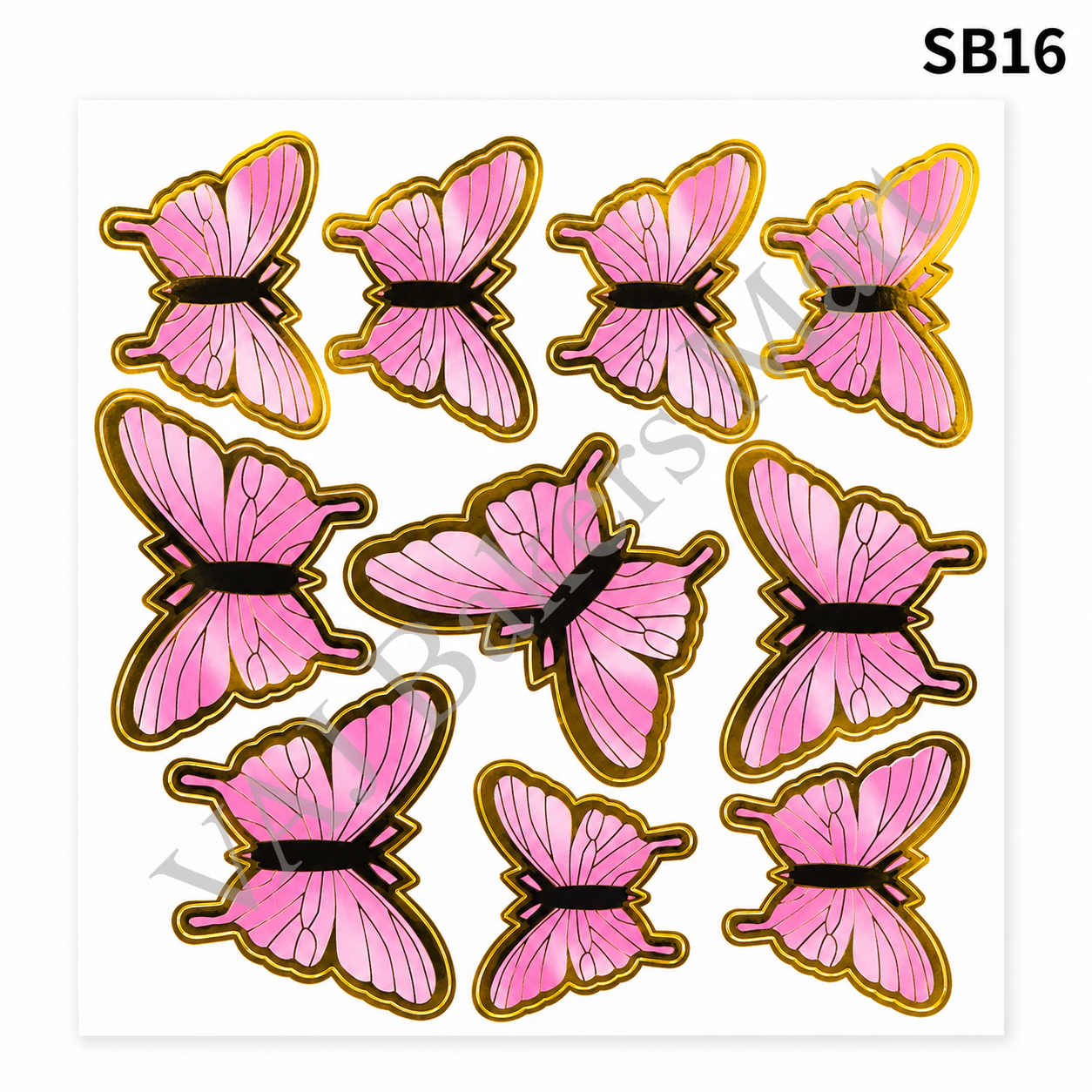 SB16 Butterfly Cake Topper with Strings