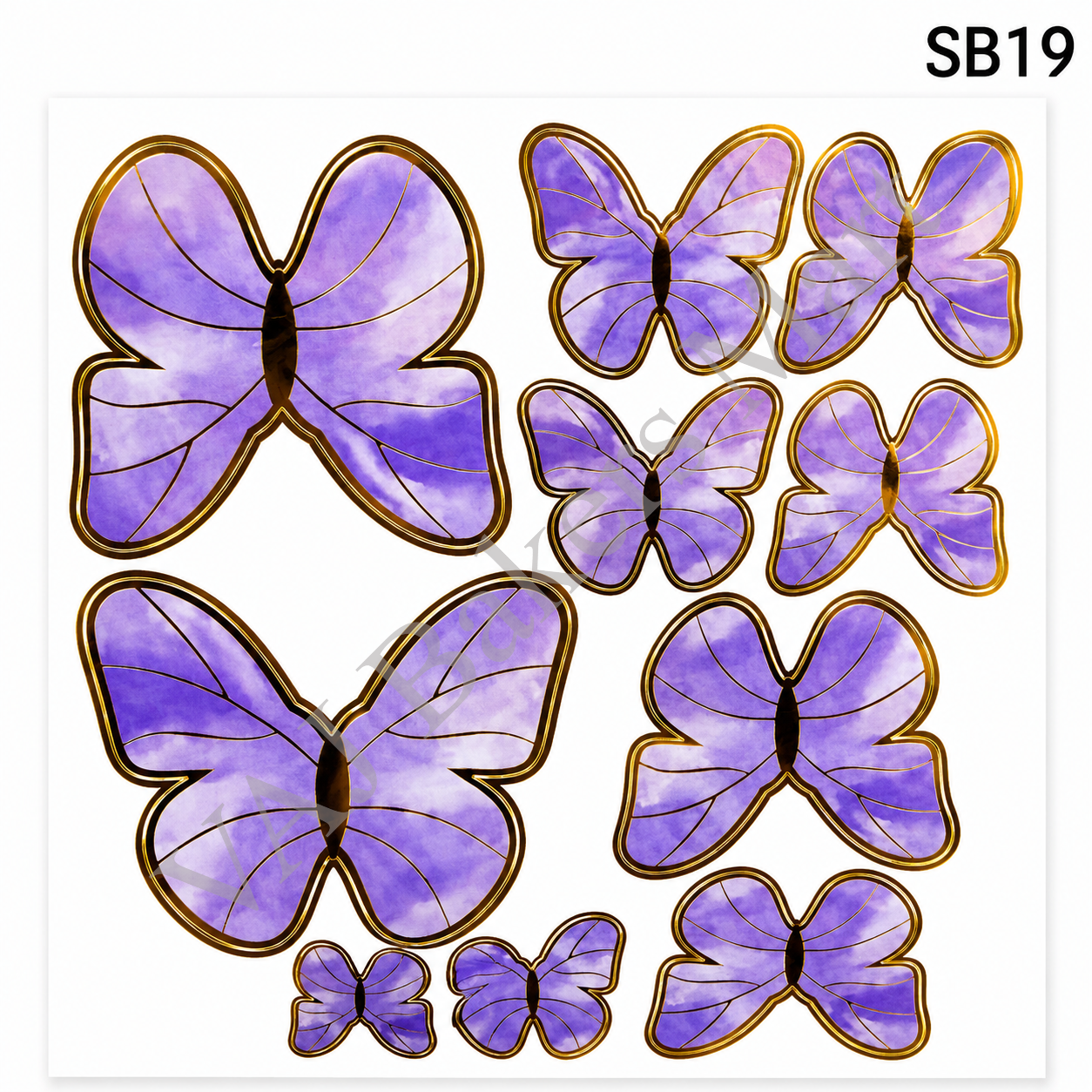 SB19 Butterfly Cake Topper with Strings