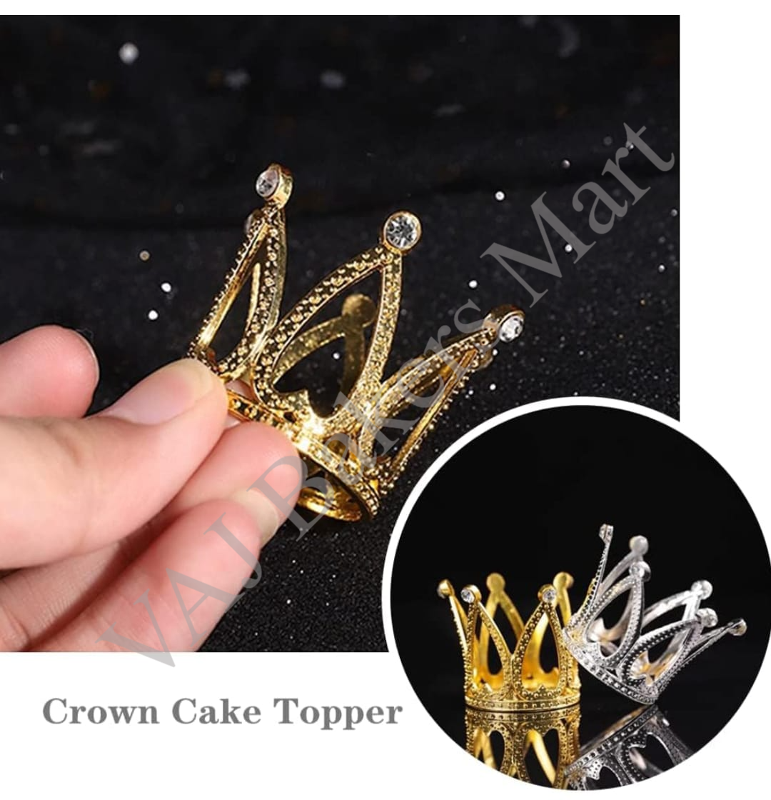 Metal Mini Cake Crown - Gold