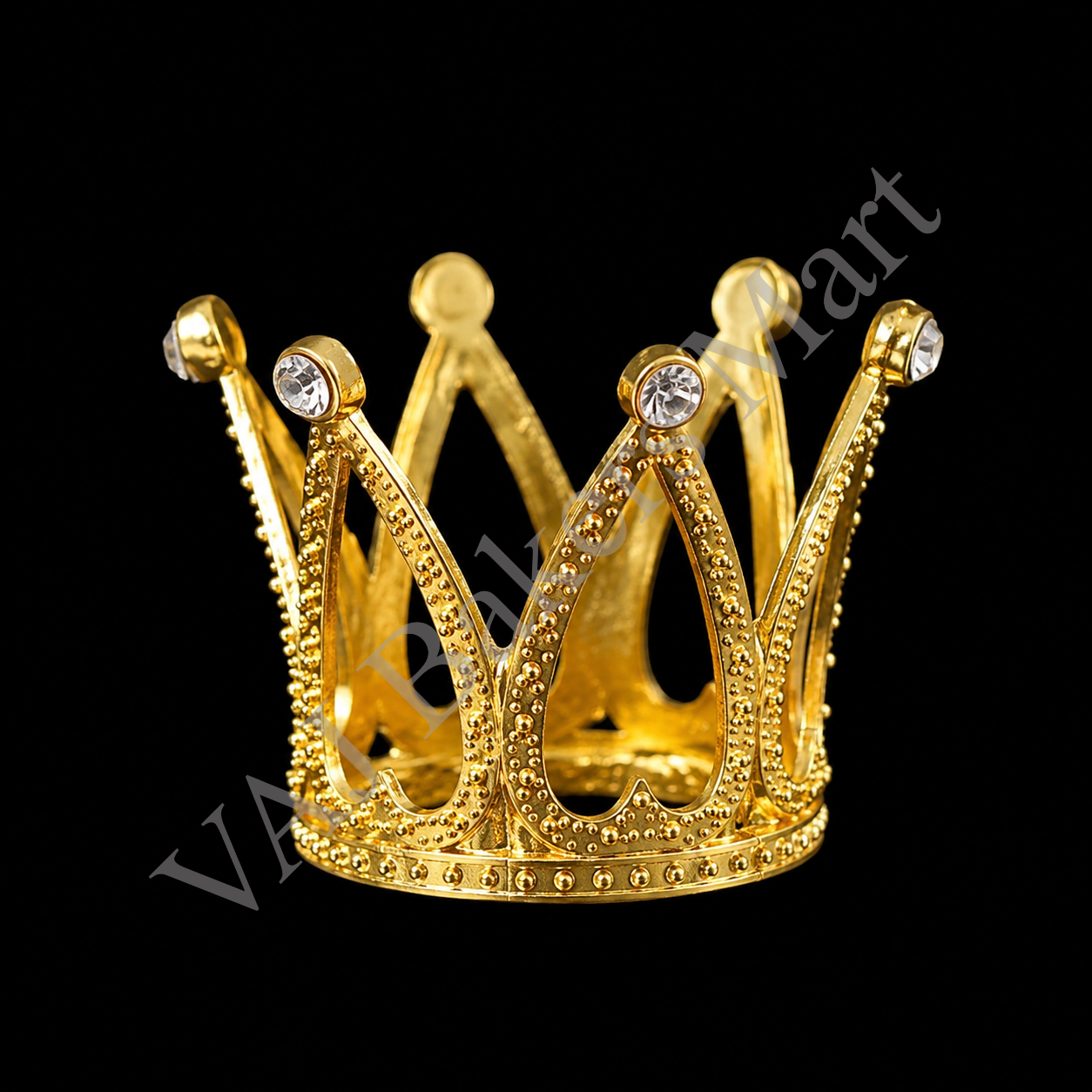 Metal Mini Cake Crown - Gold