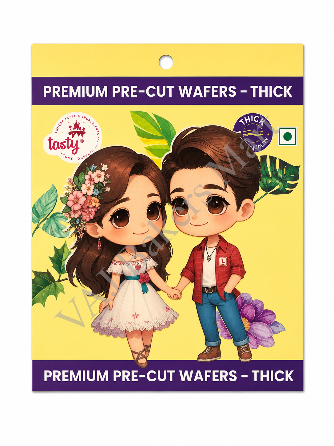 EWC10 Cute Couple Precut Edible Wafers