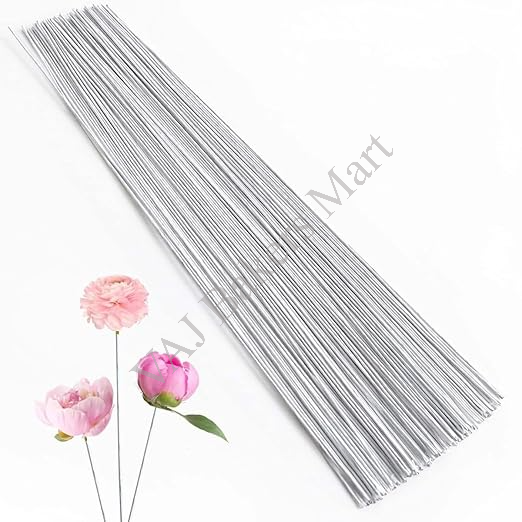 White Floral Stem Wire 12inch (24 Gauge)