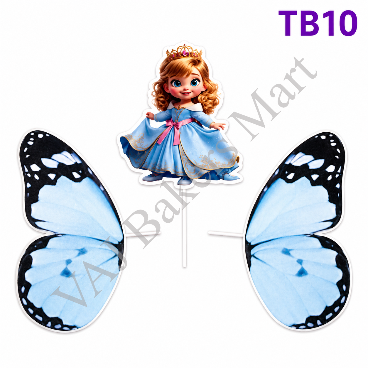 TB10 Trending Princess and Butterfly Wings Topper