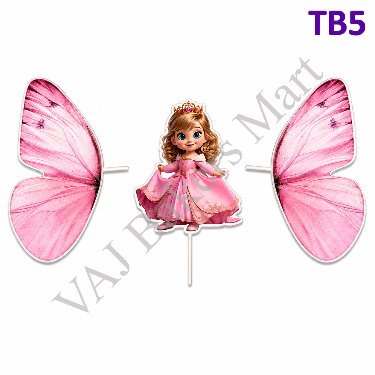TB5 Trending Princess and Butterfly Wings Topper