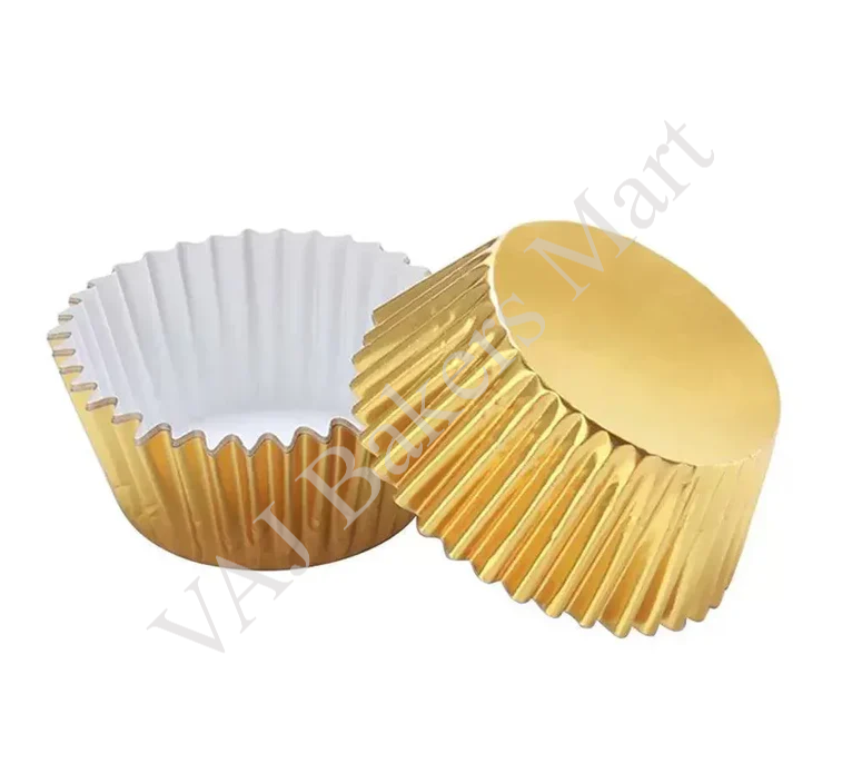 Gold Mini Cupcake Liners