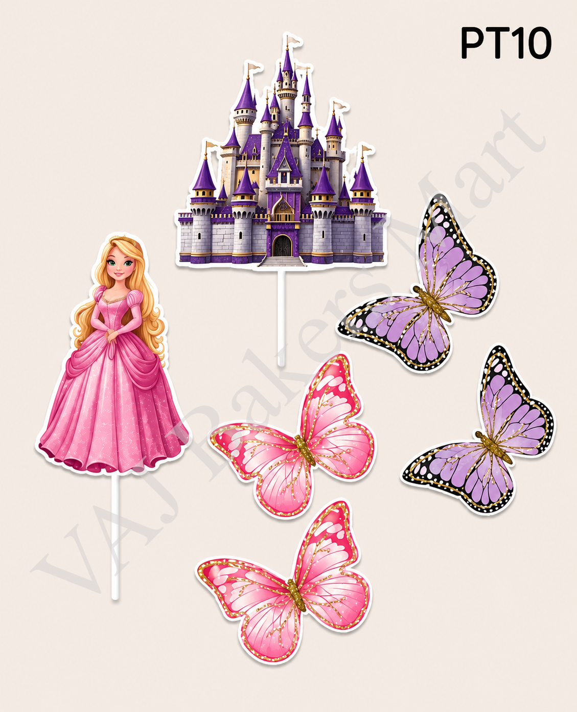 PT10 Princess with Castle & Butterfly Topper