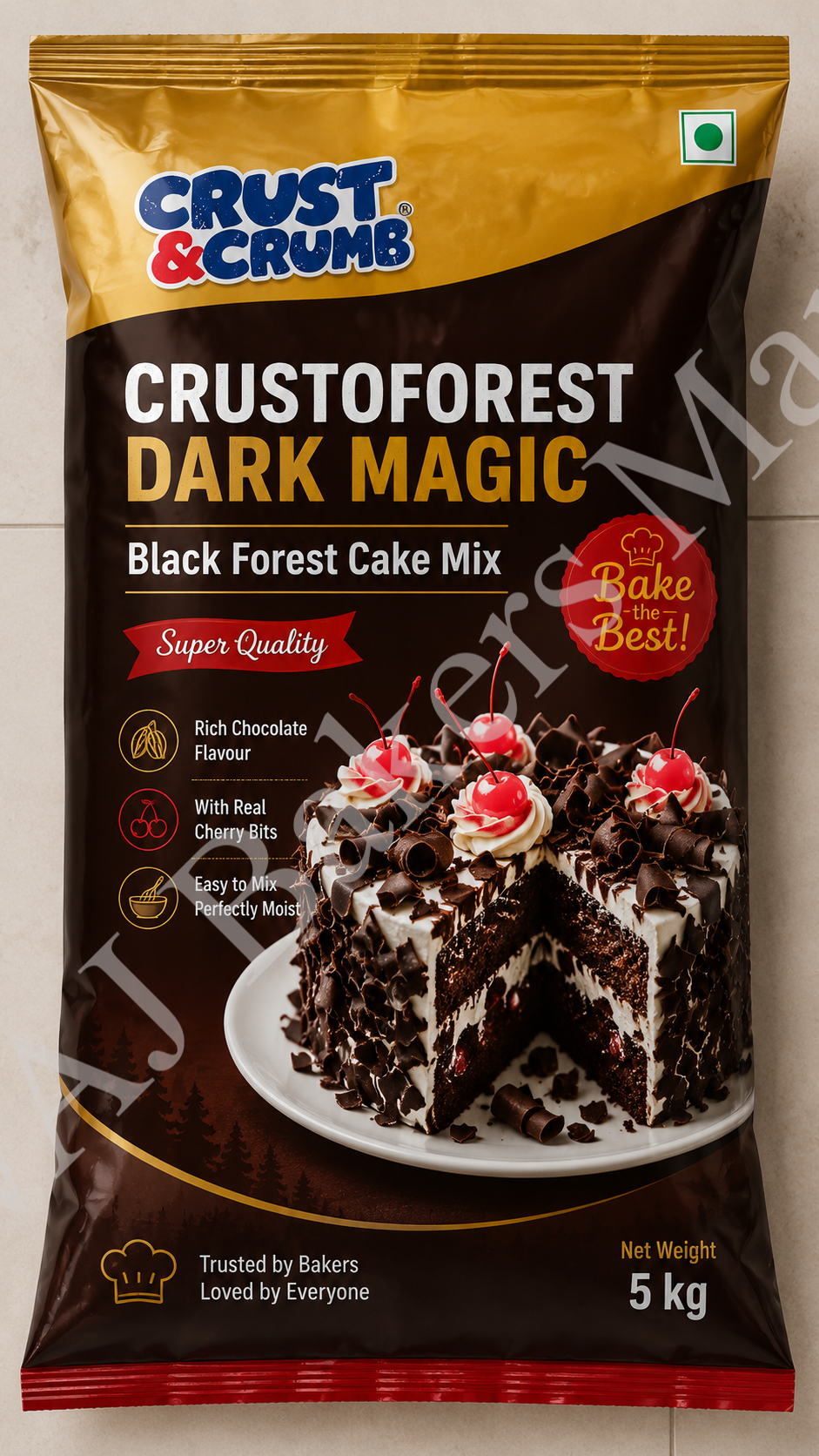 Crust & Crumb Crustoforest Dark Magic - Black Forest Cake Mix 5Kg