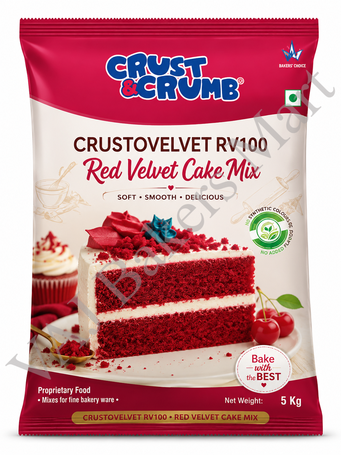 Crust & Crumb Crustovelvet RV100 - Red Velvet Cake Mix 5kg