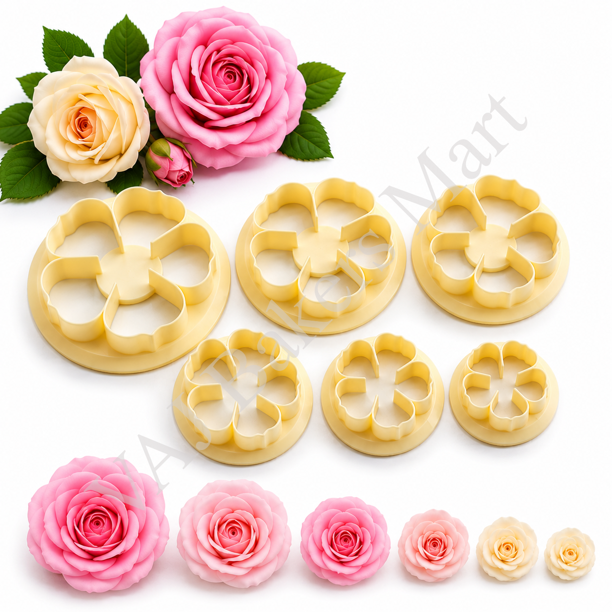 Rose Flower Cutter (Pack of 6)
