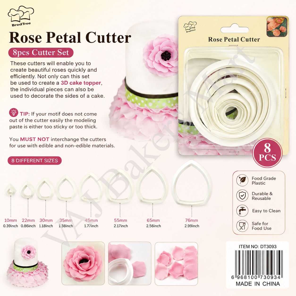 Rose Petal Cutter Set (8Pcs Set)