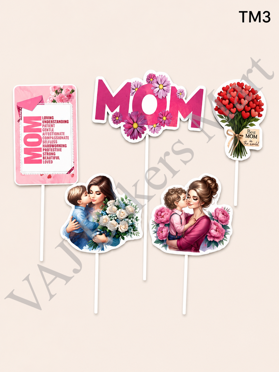 TM3 Mom Paper Theme Topper