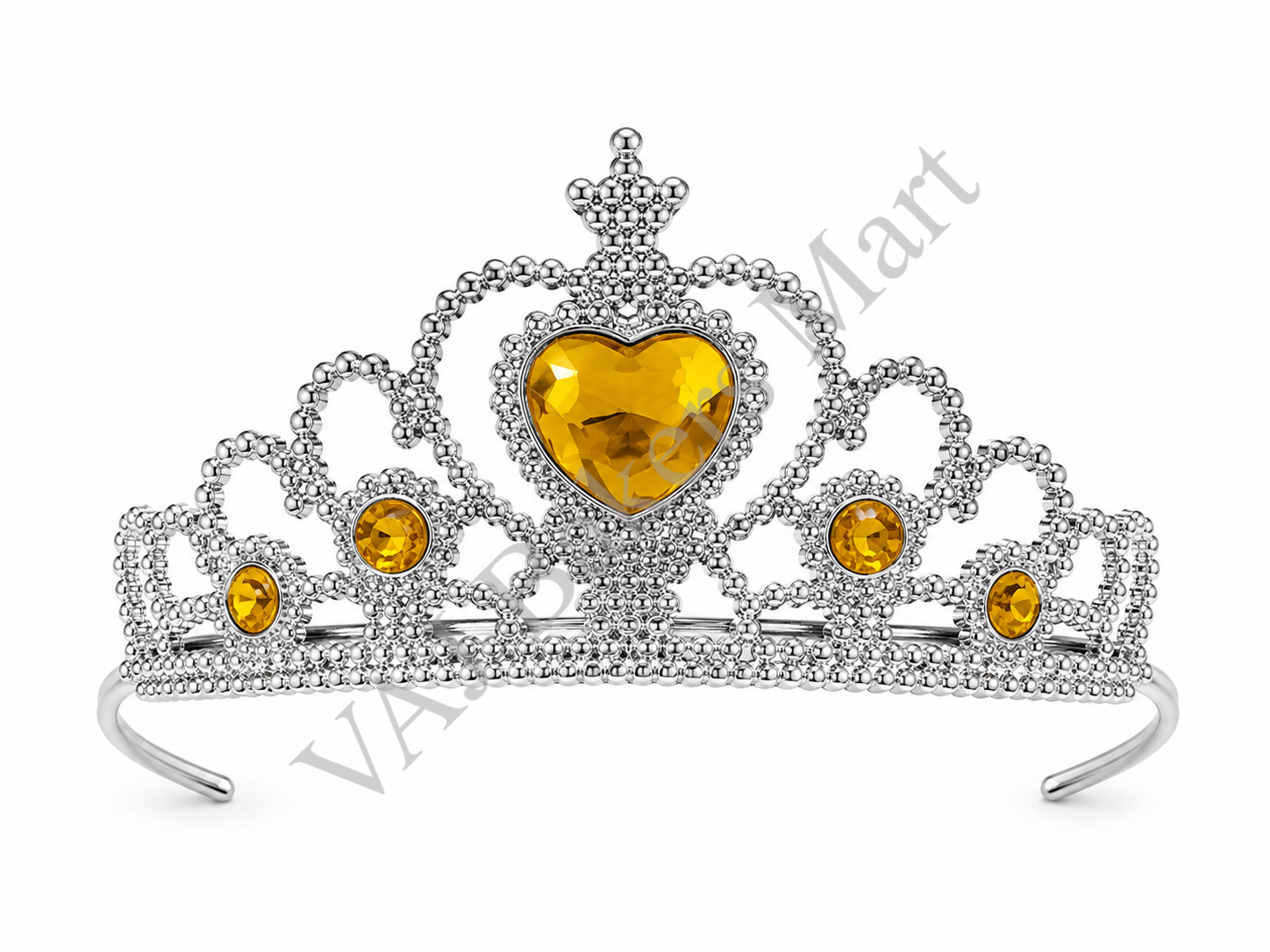 Crown Tiara Cake Topper Yellow