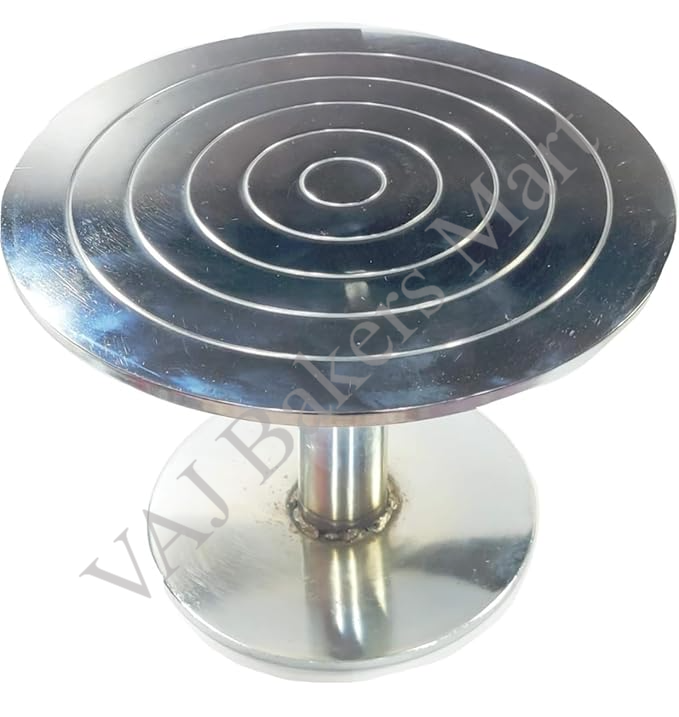 Heavy Duty Professional 360-Degree 12" Stainless Steel Chrome Cake Decorating Turntable