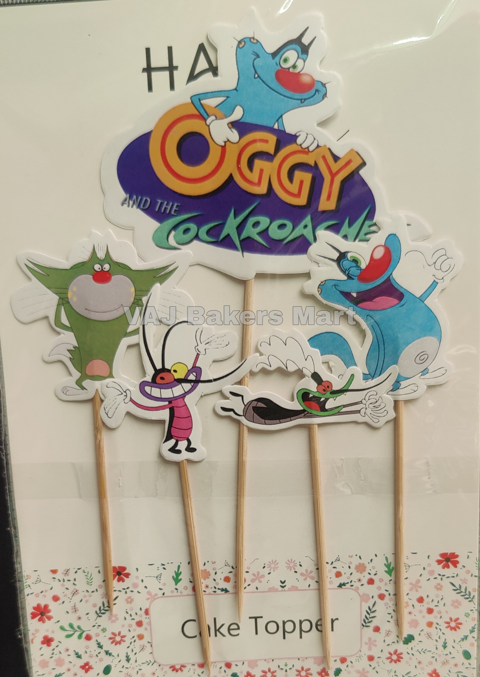 PT40 Oggy Cockroache Theme Topper