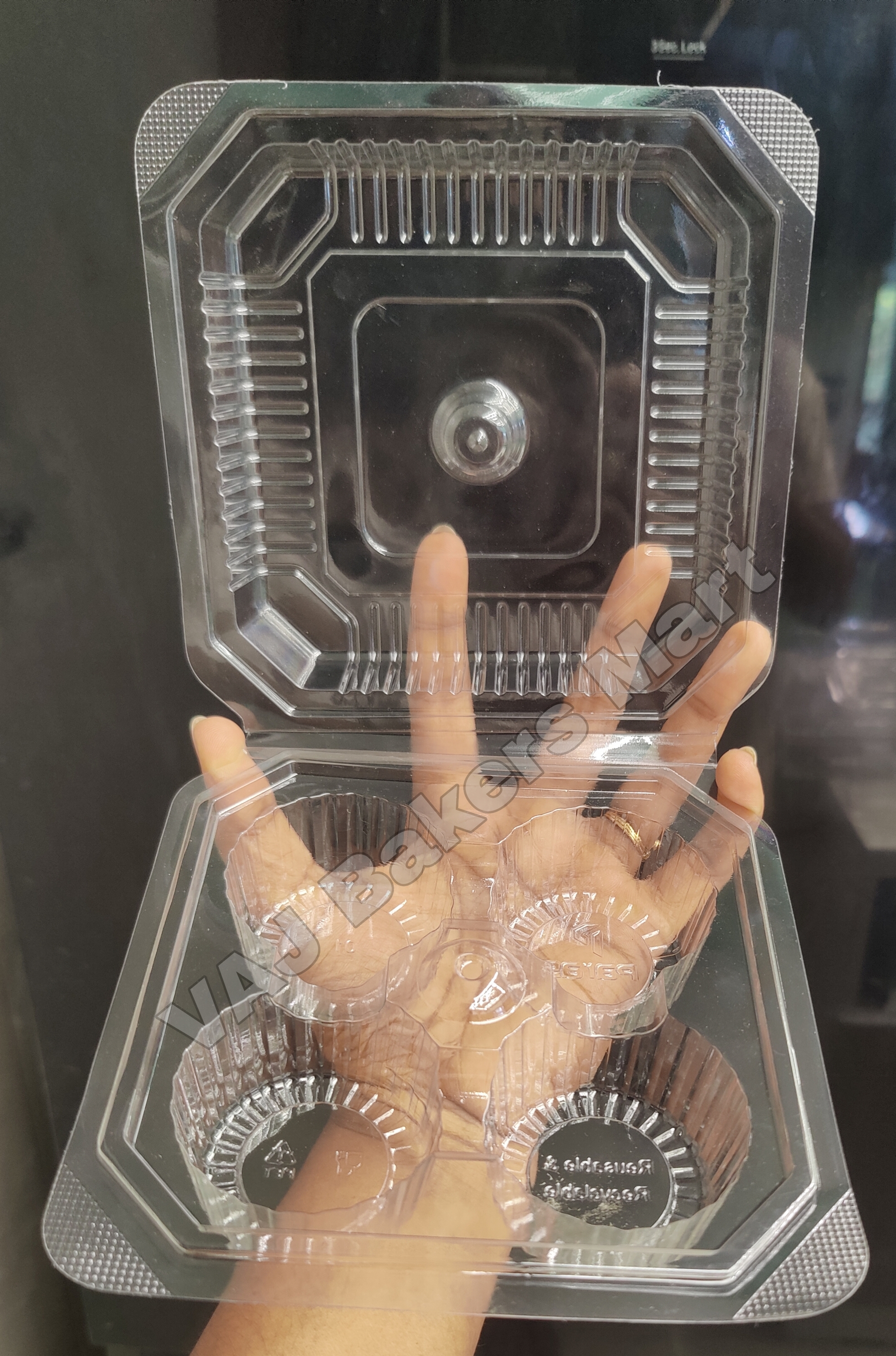 4 Cavity Cup Cake Box (Pack of 3)