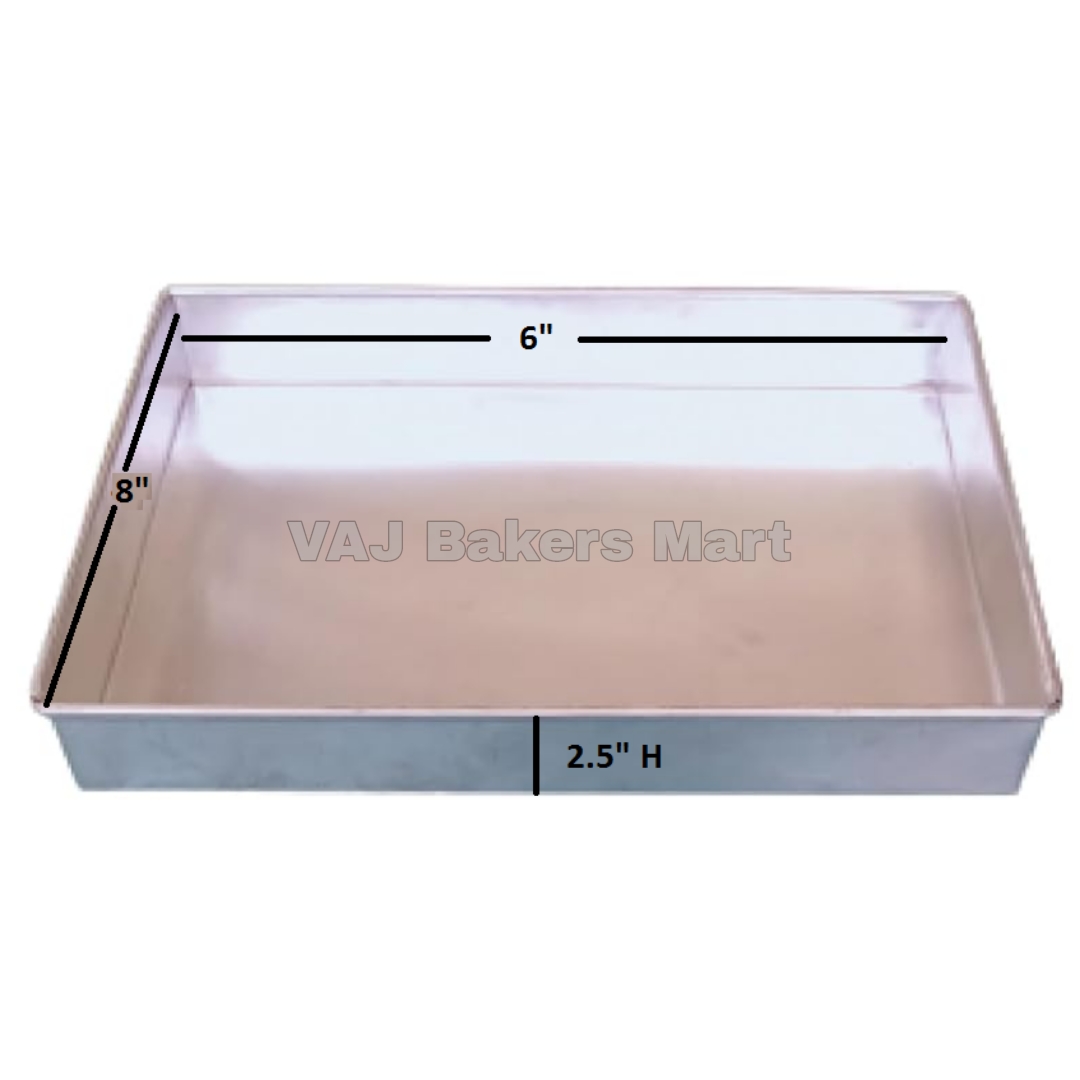 Rectangle Cake Tin 8" x 6" x 2.5"