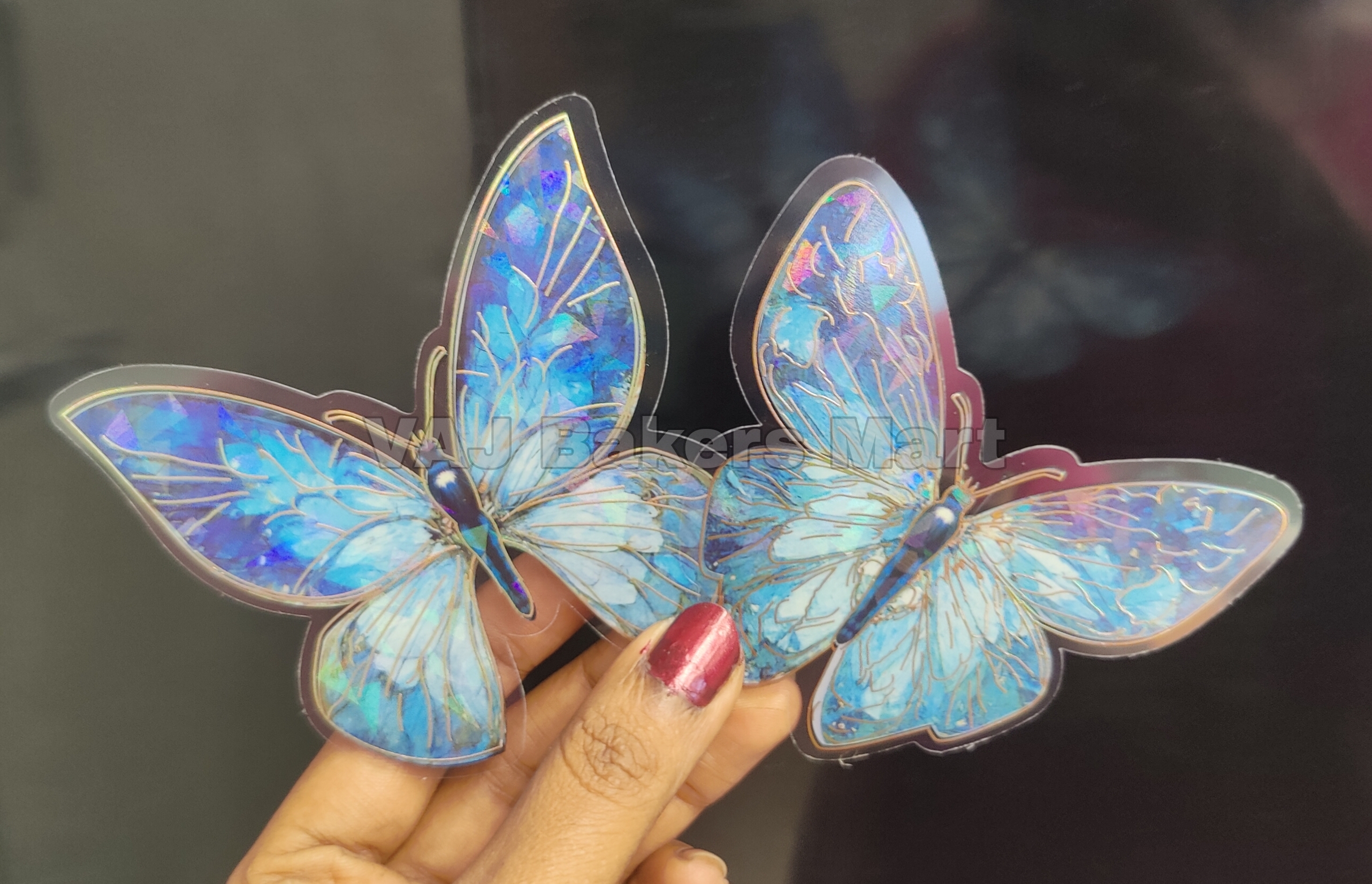 CBT2 3D Ice Crystal Buterfly Cake Topper