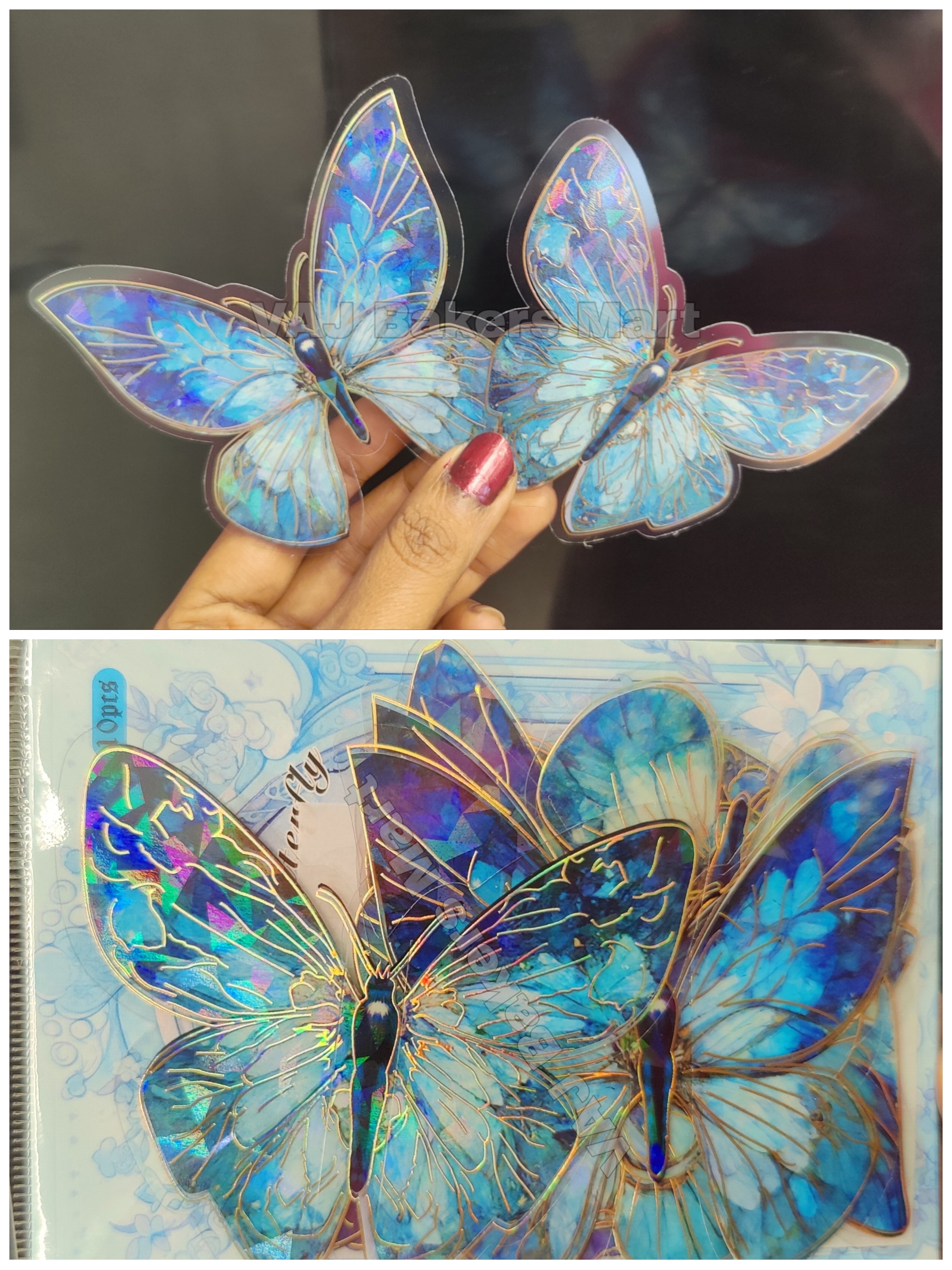 CBT2 3D Ice Crystal Buterfly Cake Topper