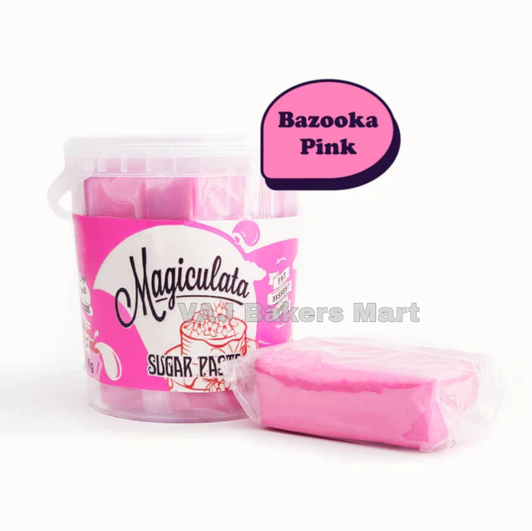 Sugar Paste Fondant Bazooka Pink 1KG- Magic Colours