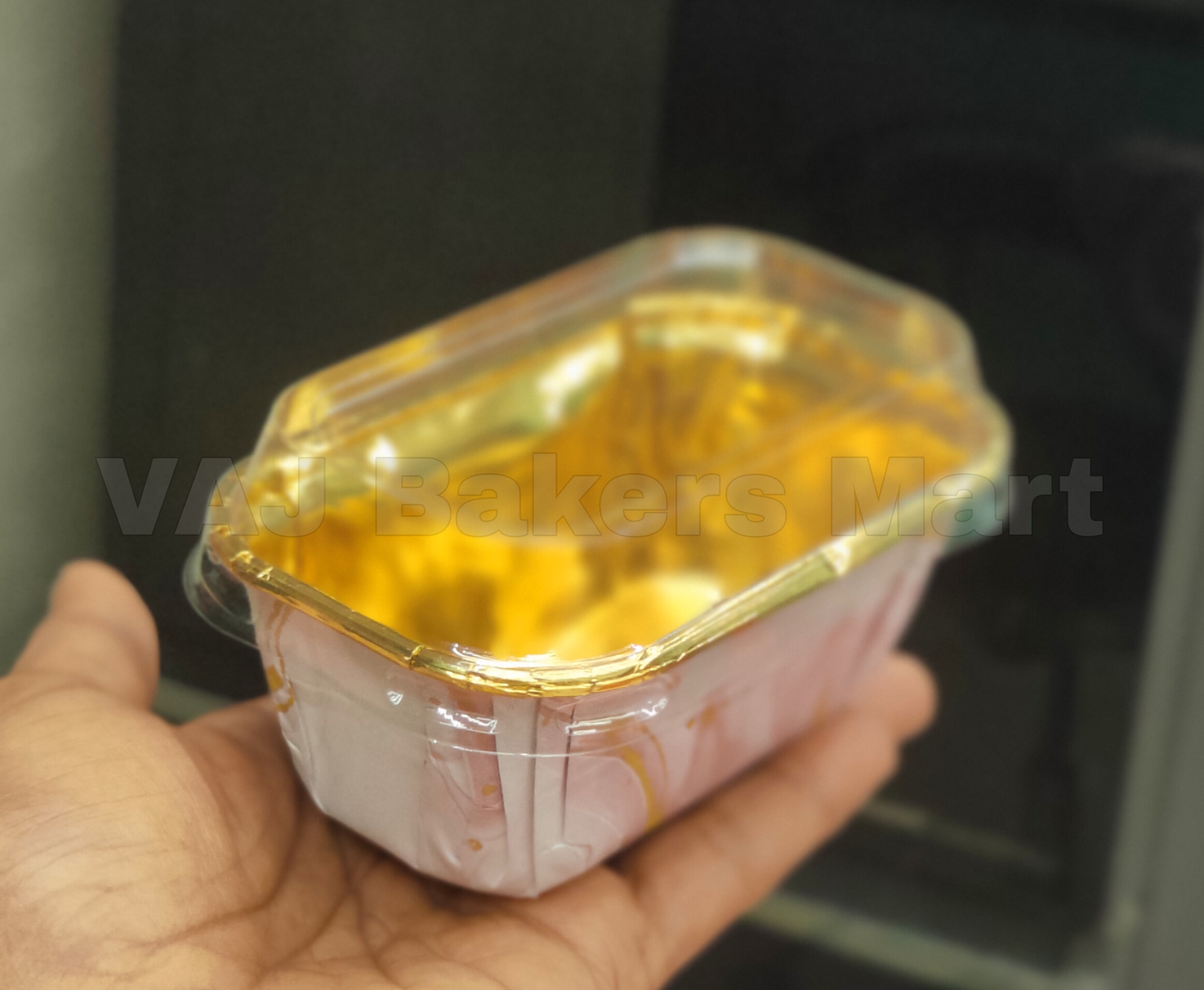 Mini Rectangle Direct Baking Foil Liner with Lid 100gms (Pack of 5)