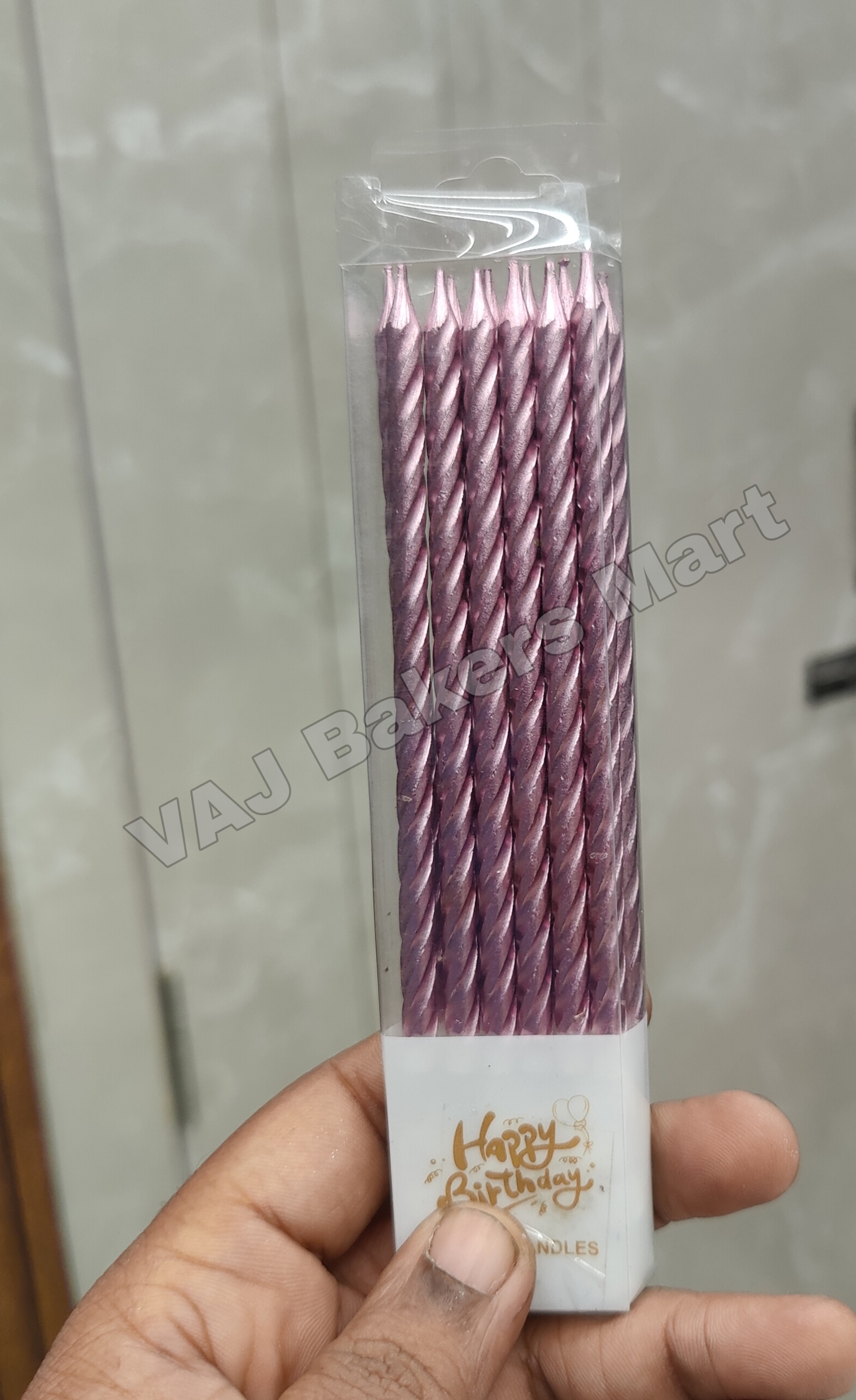 Light Pink Twisted Candles