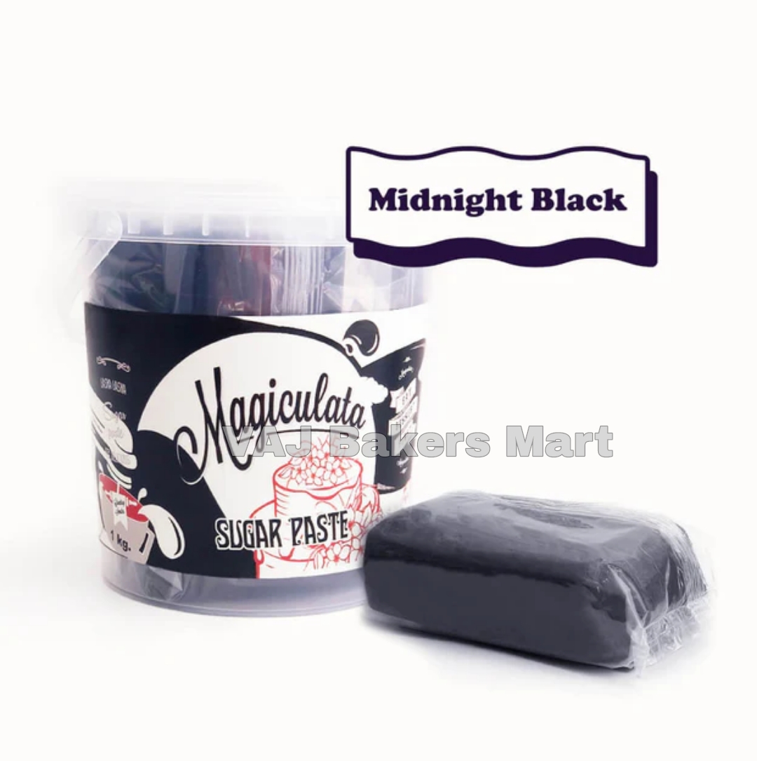 Sugar Paste Fondant Midnight Black 1KG- Magic Colours