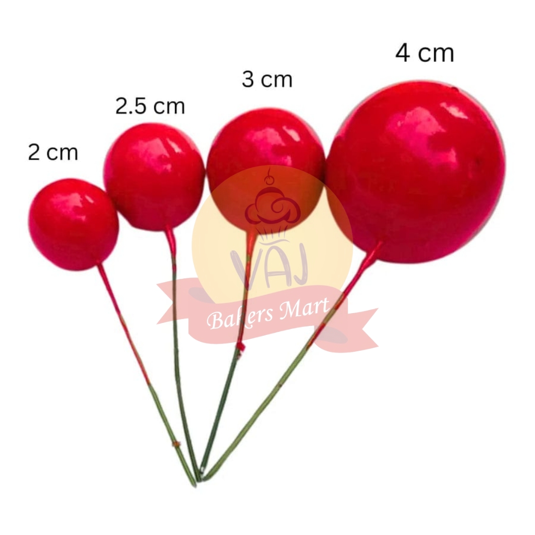 Red Metallic Faux Balls