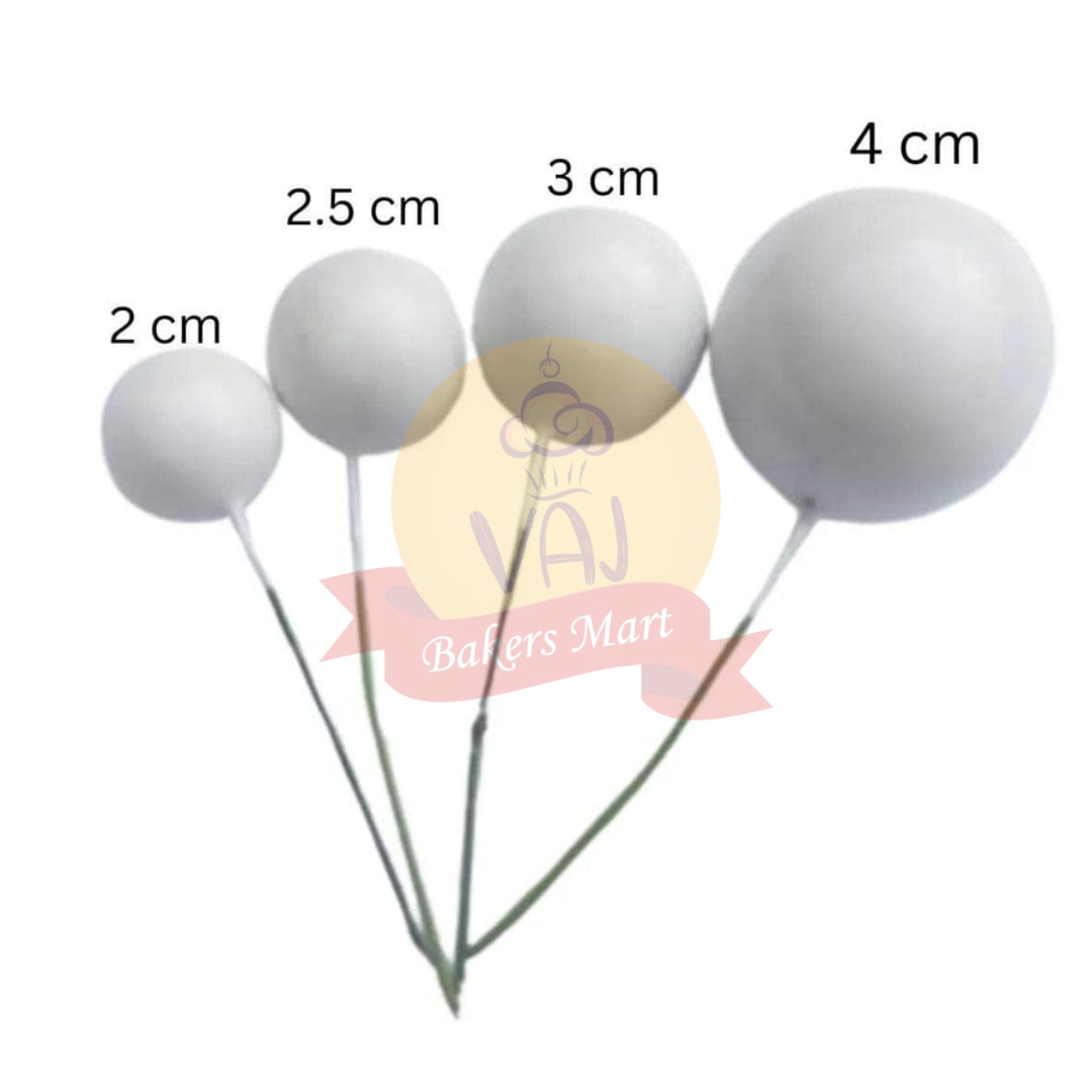 White Metallic Faux Balls